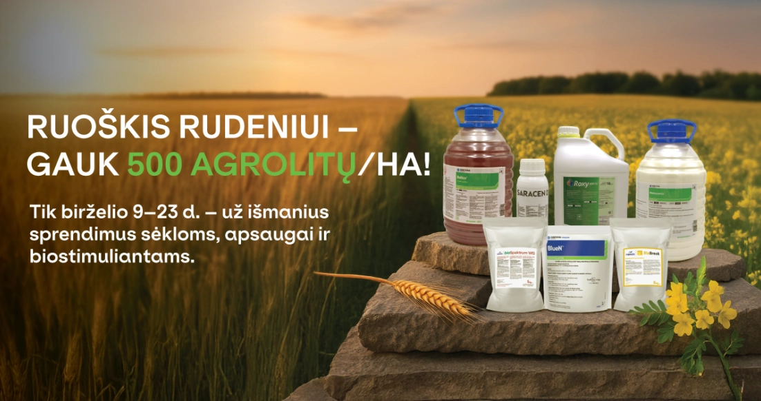 Gauk 500 AGROlitų/ha už išmanius sprendimus!