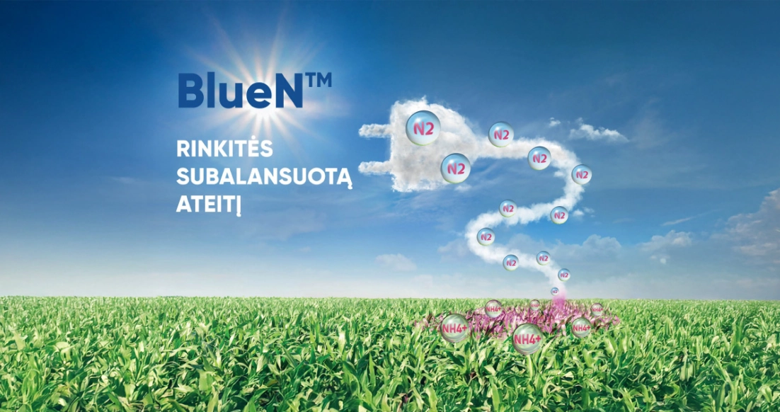 BlueN™: inovatyvus būdas aprūpinti augalus azotu ir padidinti derliaus potencialą