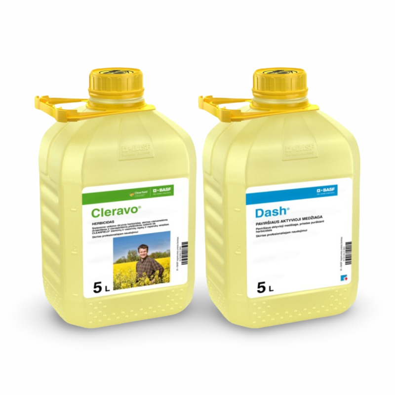Herbicidas Cleravo + Dash, 10 l + 10 l